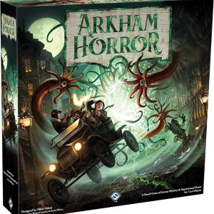  Arkham Horror 3rd Edition Description: "Arkham Horror 3rd Edition" is a cooperative board game that plunges players into the dark, mysterious world of H.P. Lovecraft's Cthulhu Mythos. Designed for 1 to 6 players aged 14 and up, this strategy game combines intense mystery-solving with collaborative gameplay. Set in the eerie and haunted city of Arkham, players work together to investigate supernatural occurrences, uncover hidden threats, and fend off eldritch horrors. With an average playtime of 2-3 hours, it offers a deep, immersive experience filled with suspense and strategic decisions. Ideal for fans of horror and cooperative games, it’s crafted by Fantasy Flight Games.